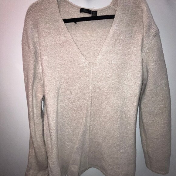 RDI Mossy V-Neck Sweater - Cream - Picture 4 of 6